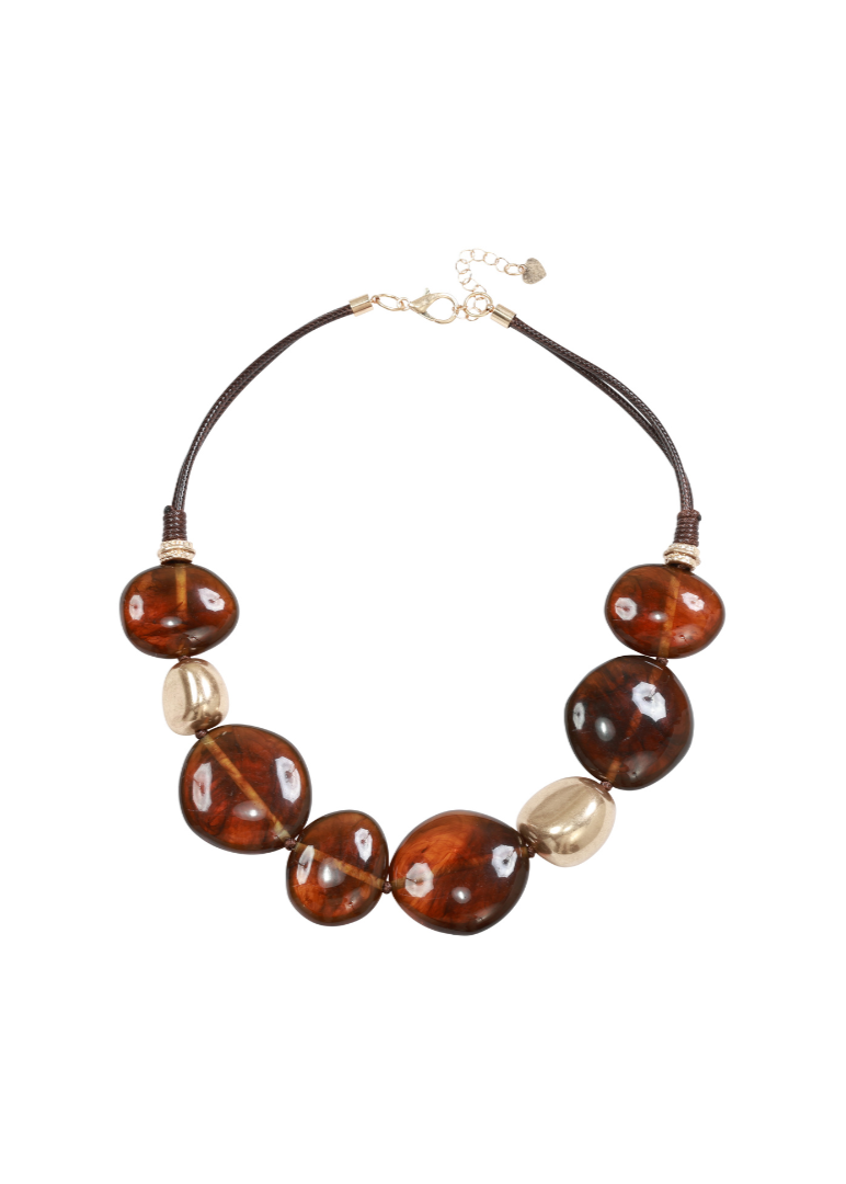 Merx - Amber Harmony Statement Necklace