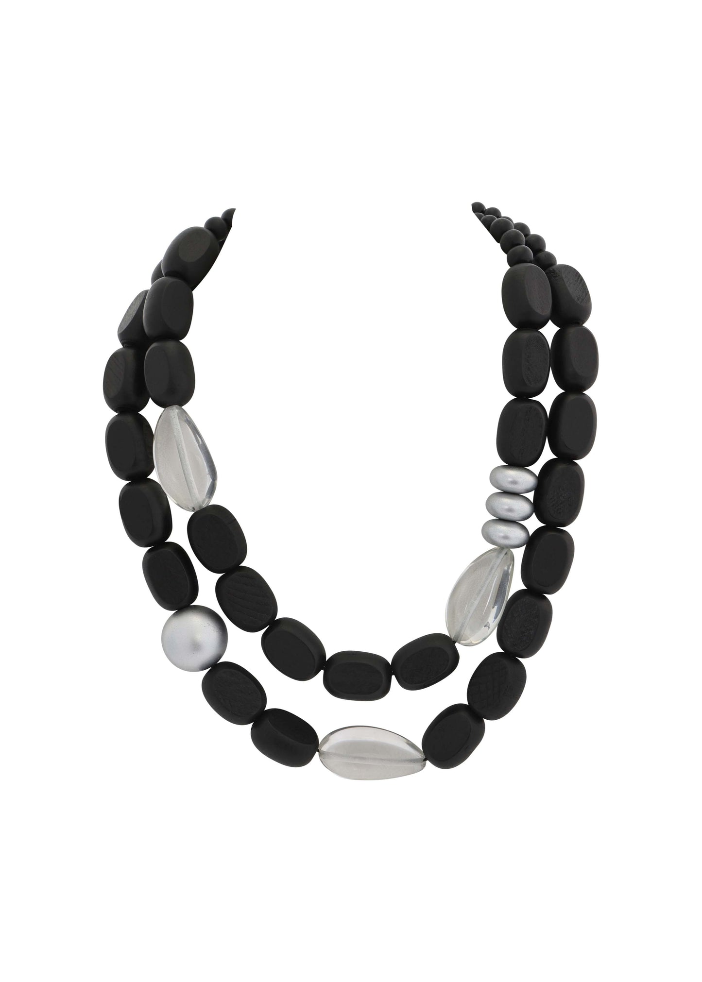 Merx - Metallic Pebble Layered Necklace