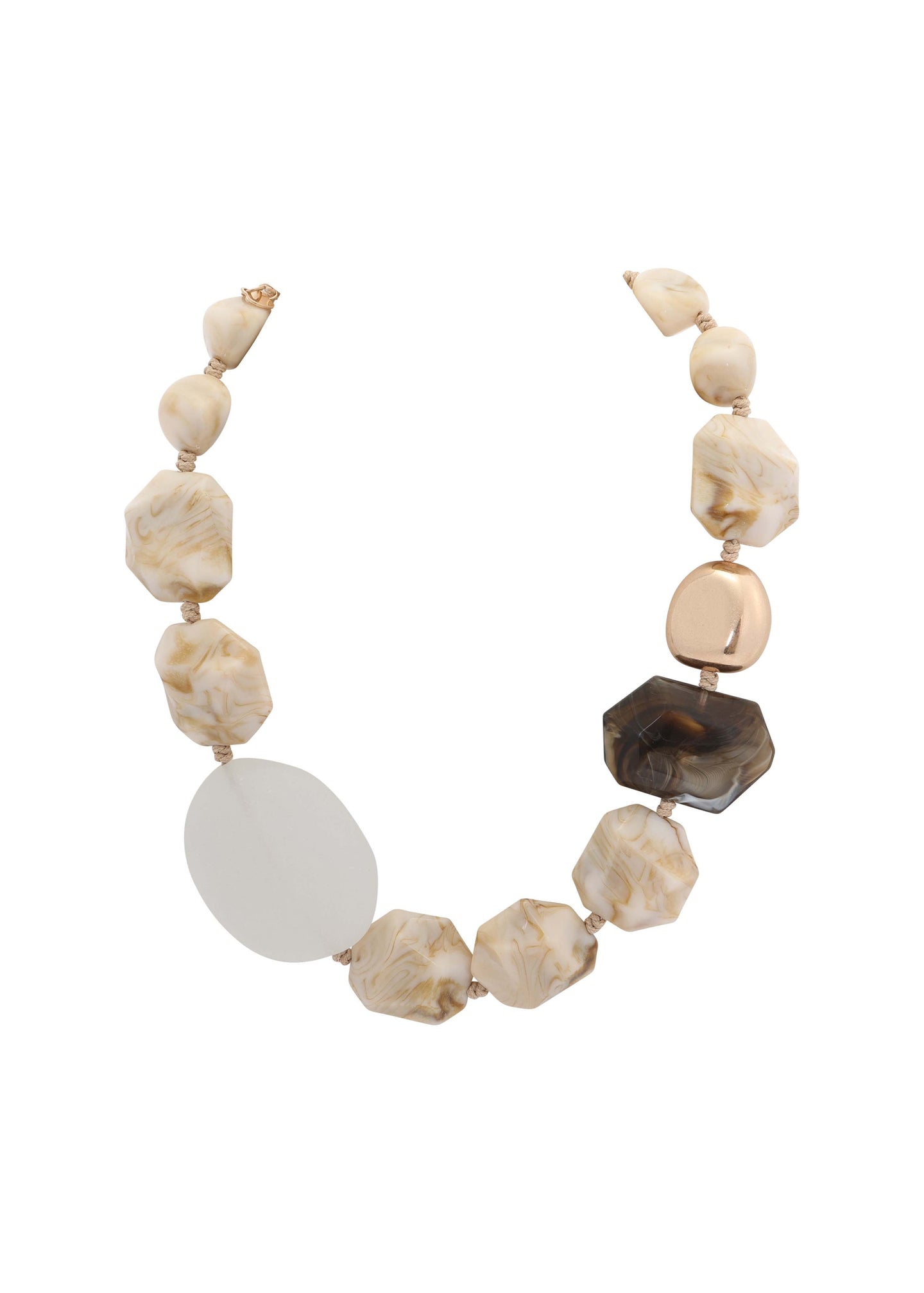Merx - Chunky Marbled Stone Necklace
