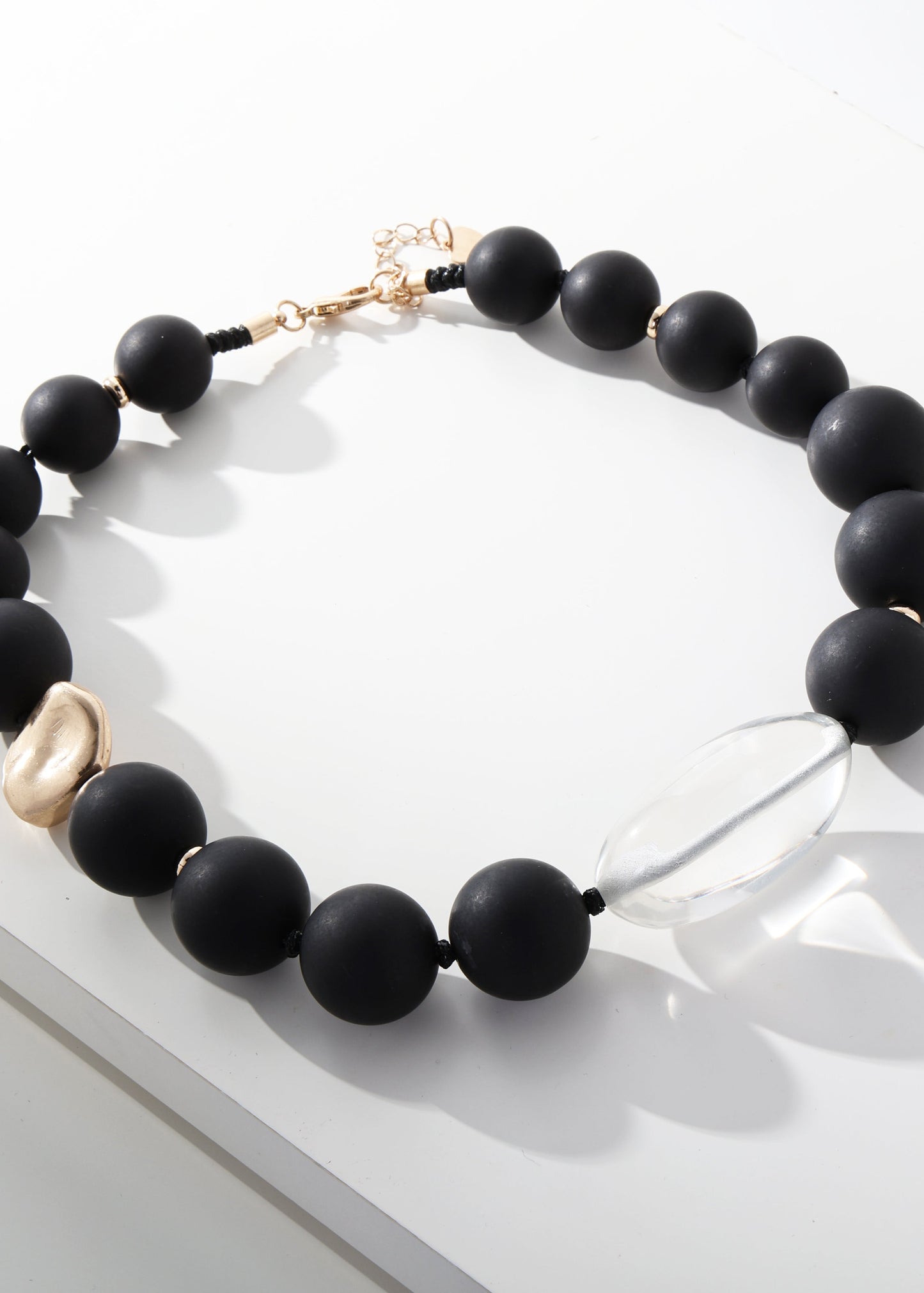 Merx - Mixed Round Resin Bead Statement Necklace