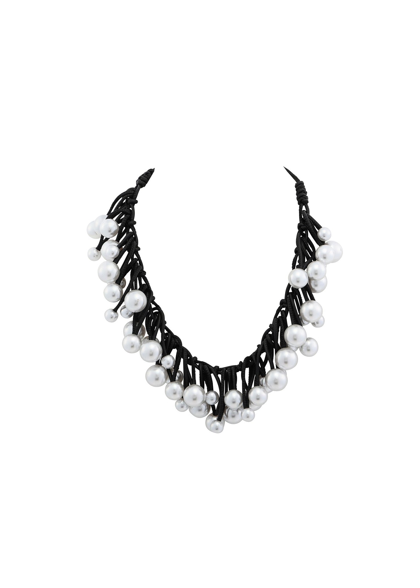 Merx - Pearl Cluster Cord Necklace