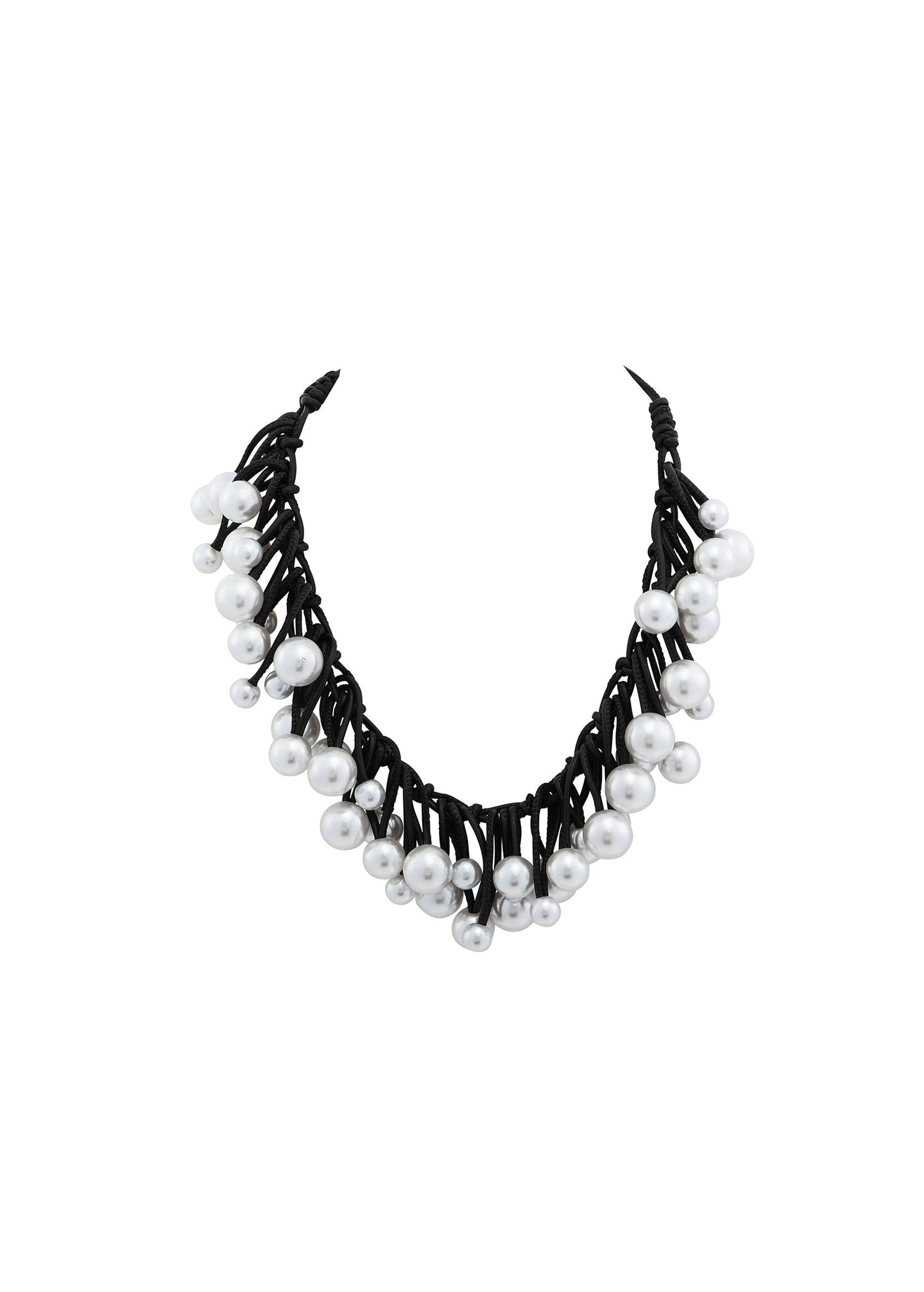 Merx - Pearl Cluster Cord Necklace