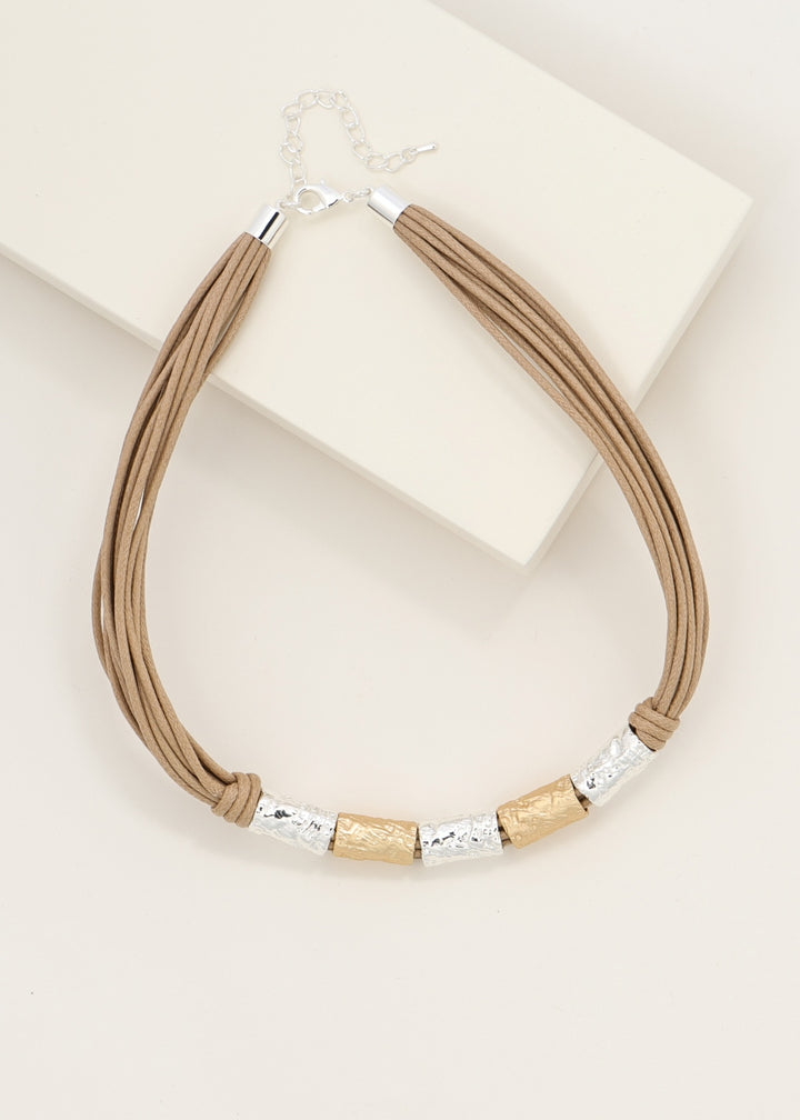 Merx - Two Tone Tube Necklace