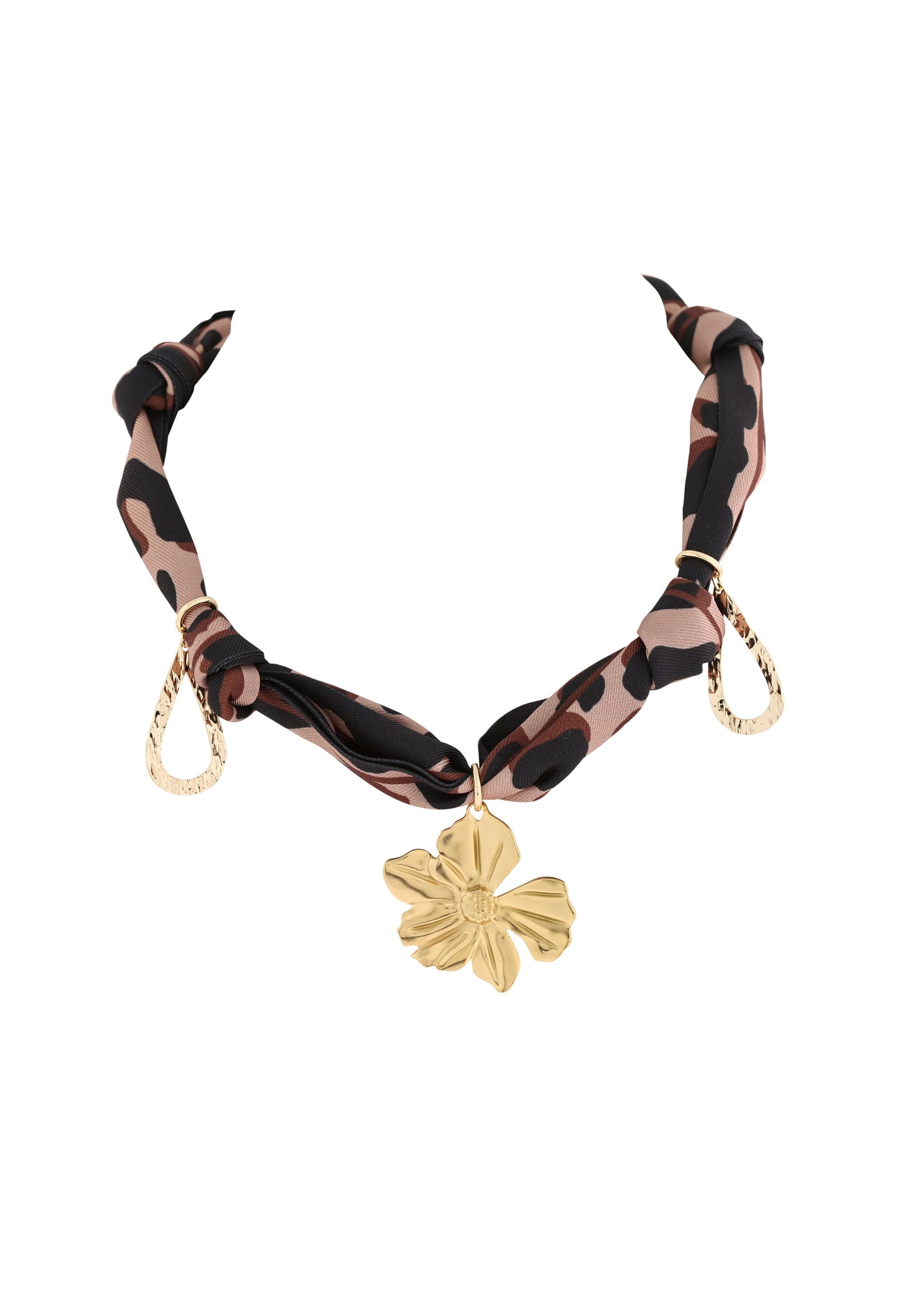 Merx - Leopard Tie Scarf Necklace