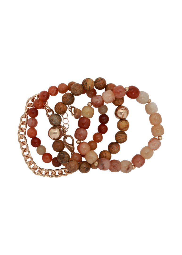 Merx - Orange Mix Bracelet Set