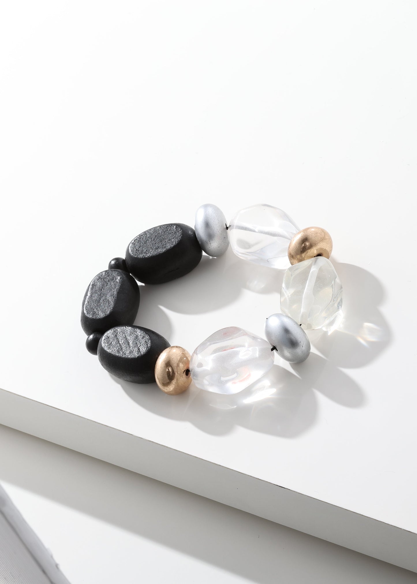 Merx - Mixed Bead & Resin Stretch Bracelet