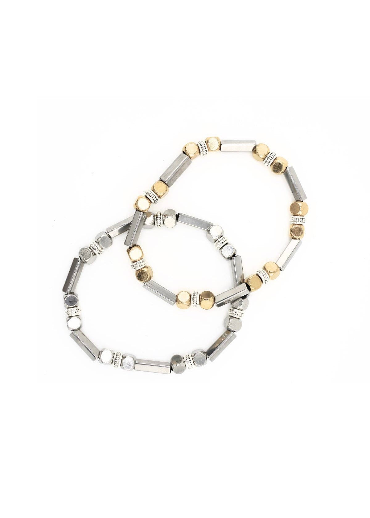 Design Fixation - Bracelet/Cuff/Hair Elastic Set Mixed Metal