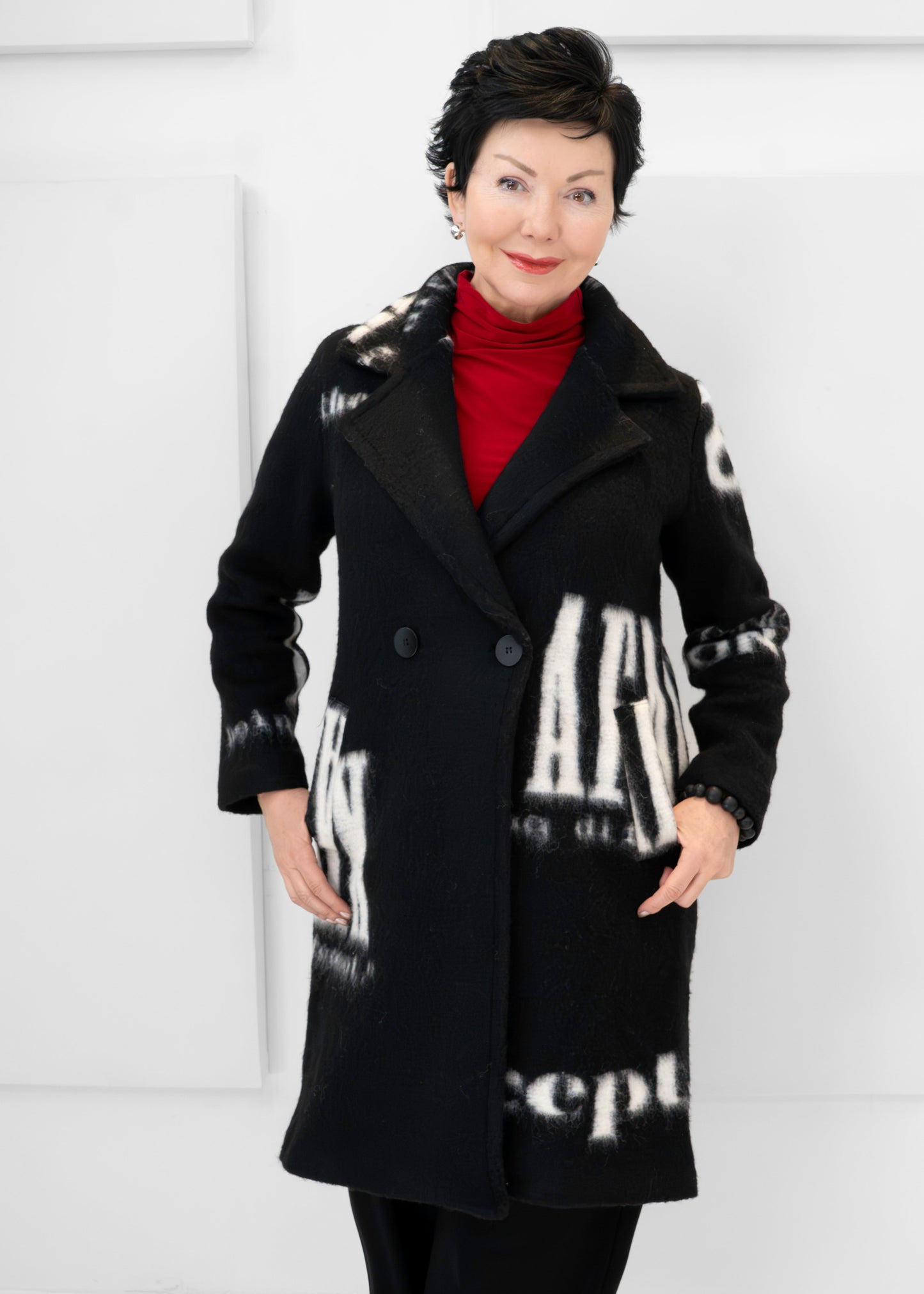 Eternelle - Modern Motif Coat - SALE