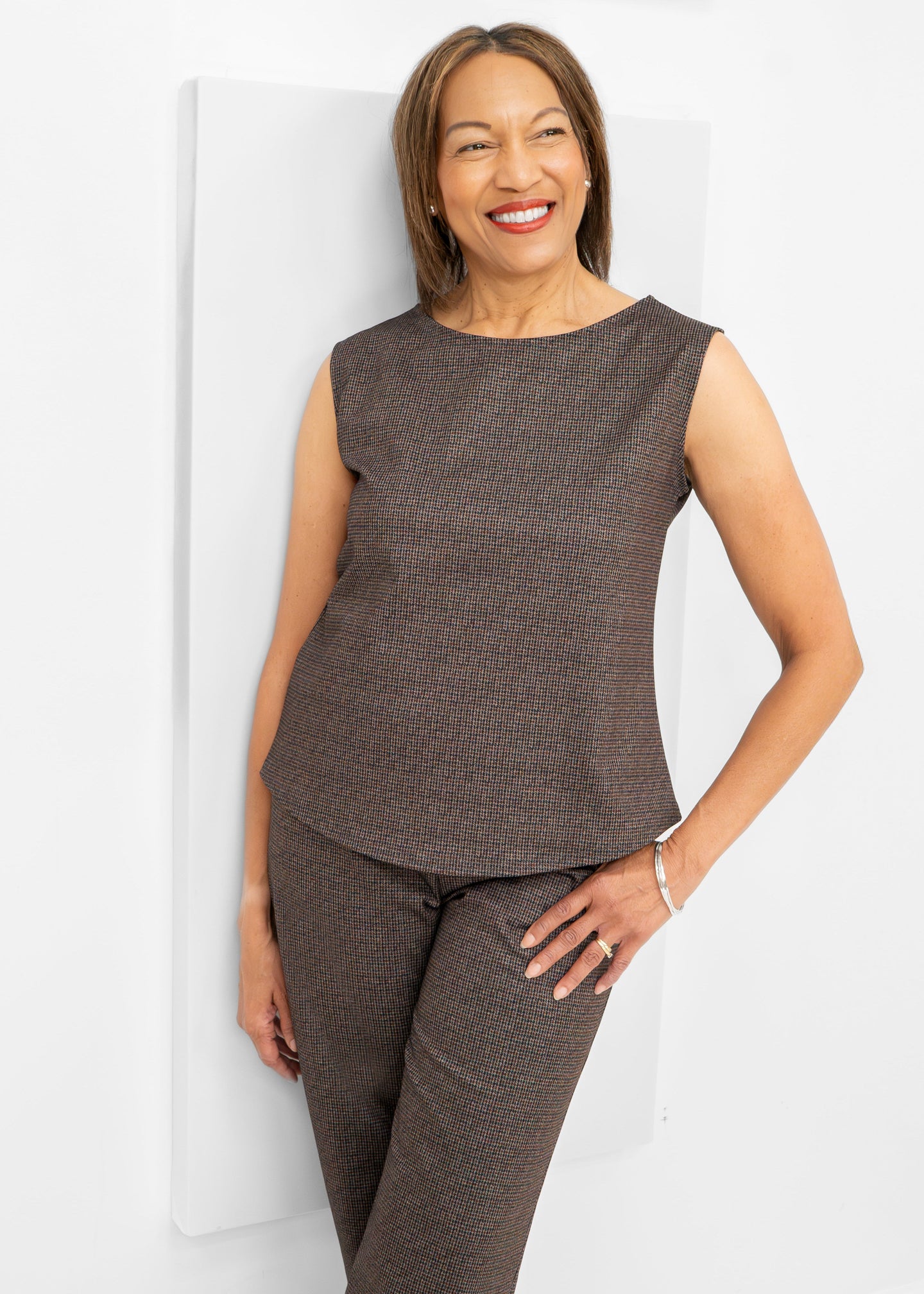 Shepherd's - Ponte Rosa Luxe Shell Houndstooth