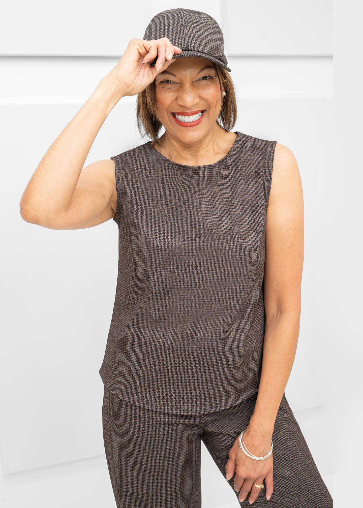 Shepherd's - Ponte Rosa Luxe Shell Houndstooth