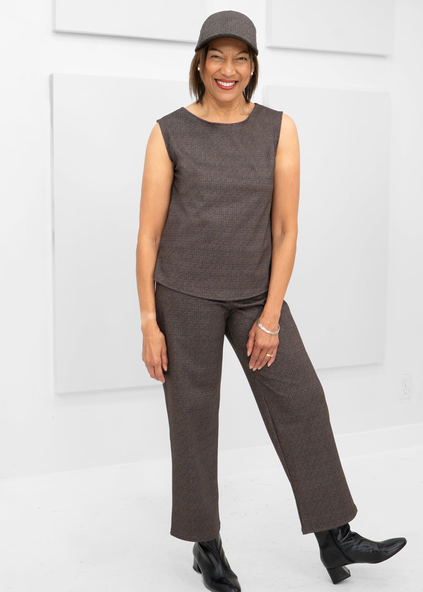 Shepherd's - Ponte Rosa Luxe Shell Houndstooth