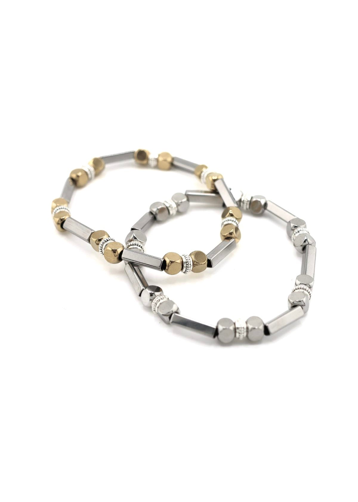 Design Fixation - Bracelet/Cuff/Hair Elastic Set Mixed Metal