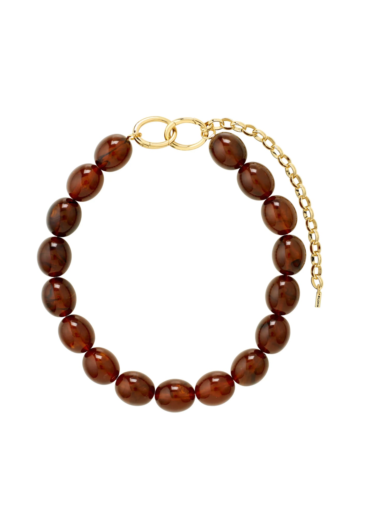 Pilgrim - Still Recycled Beaded Necklace Brown