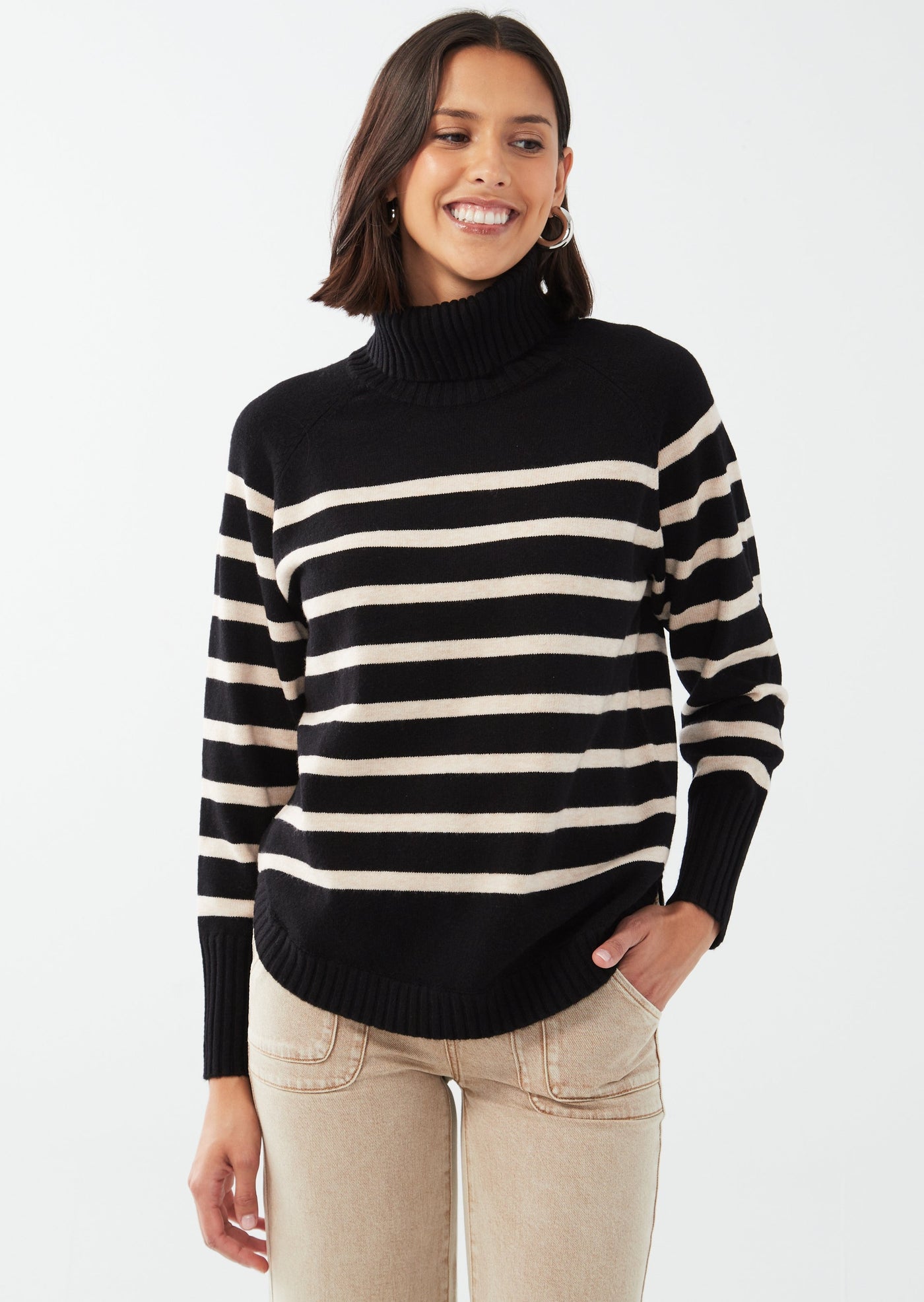 French Dressing Jeans - Striped Turtleneck
