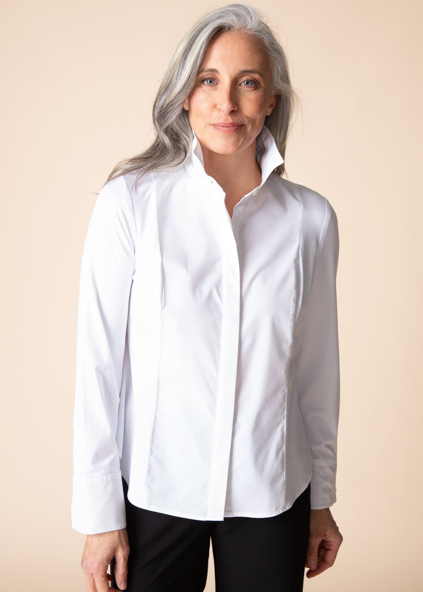 Habitat - Hidden Placket Knit Mix Shirt