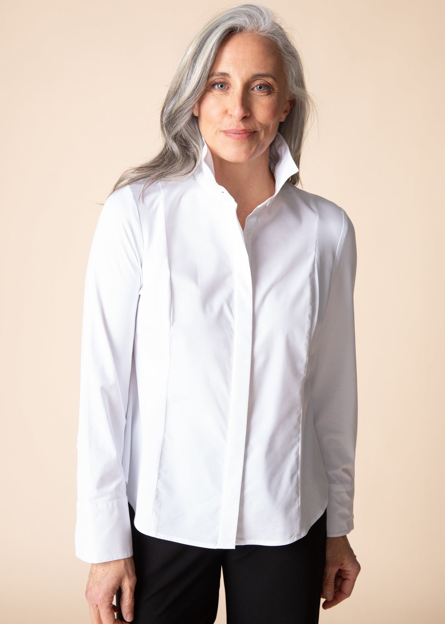 Habitat - Hidden Placket Knit Mix Shirt