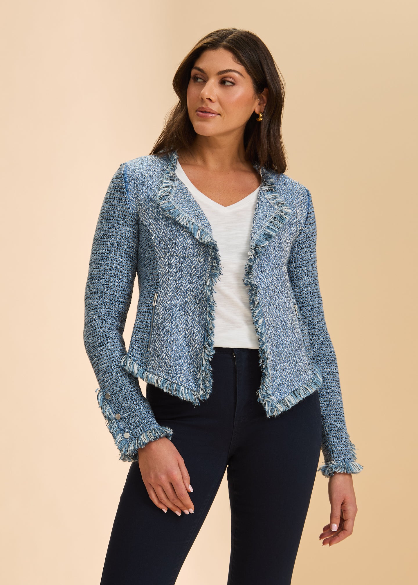French Dressing Jeans - Deconstructed Knit Tweed Jacket