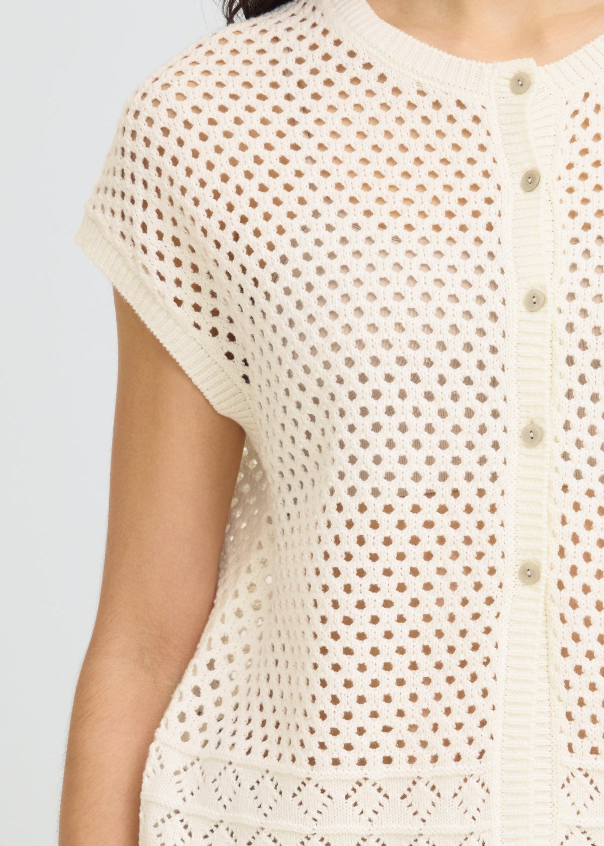 Fransa - Josa Open knit Cardigan