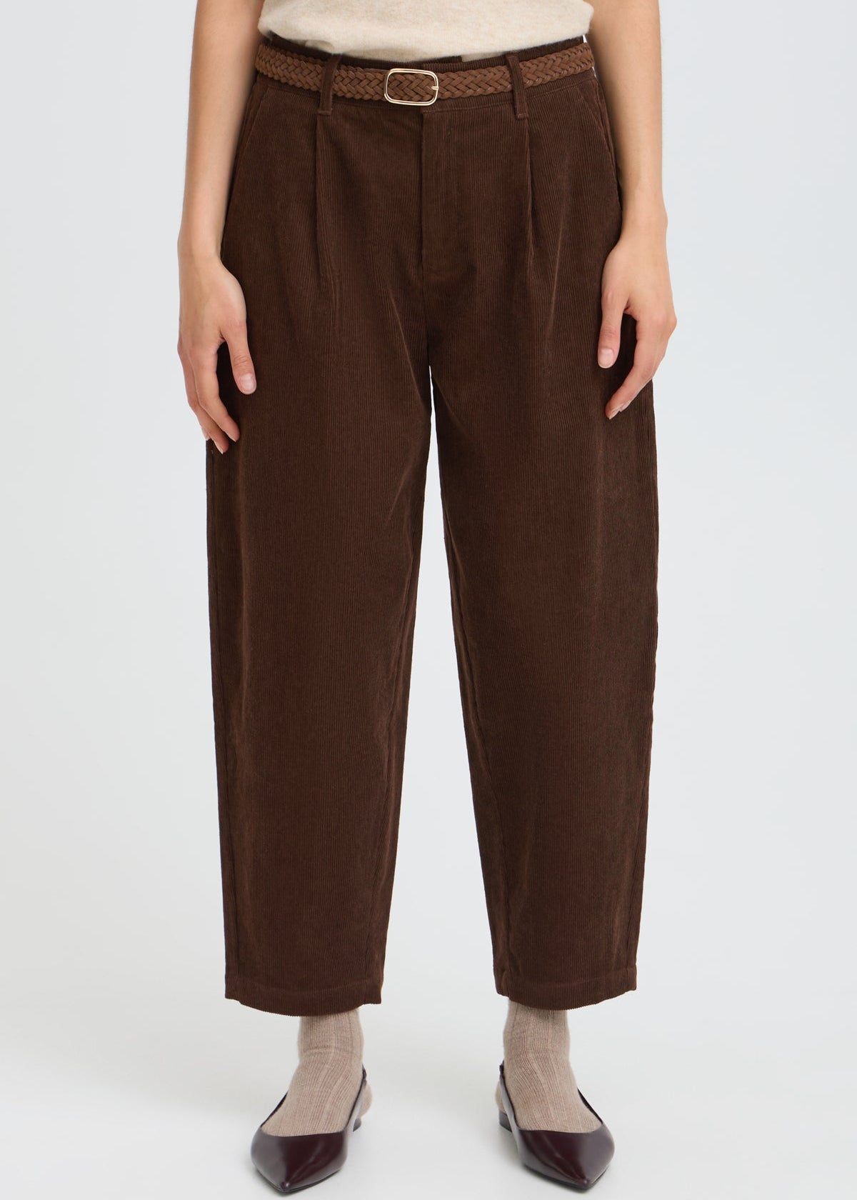 Fransa - Calana Corduroy Barrel Trouser