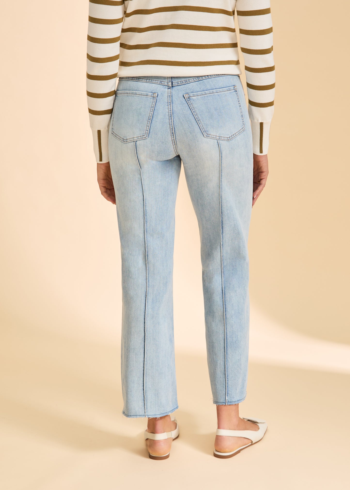 French Dressing Jeans - Olivia Wide Ankle Pant - Pale Wash