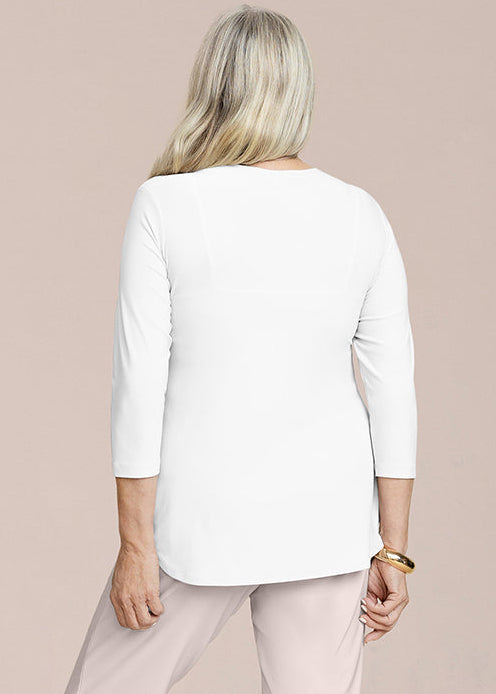 Sympli - Go To Soft V-neck Top 3/4 Sleeve