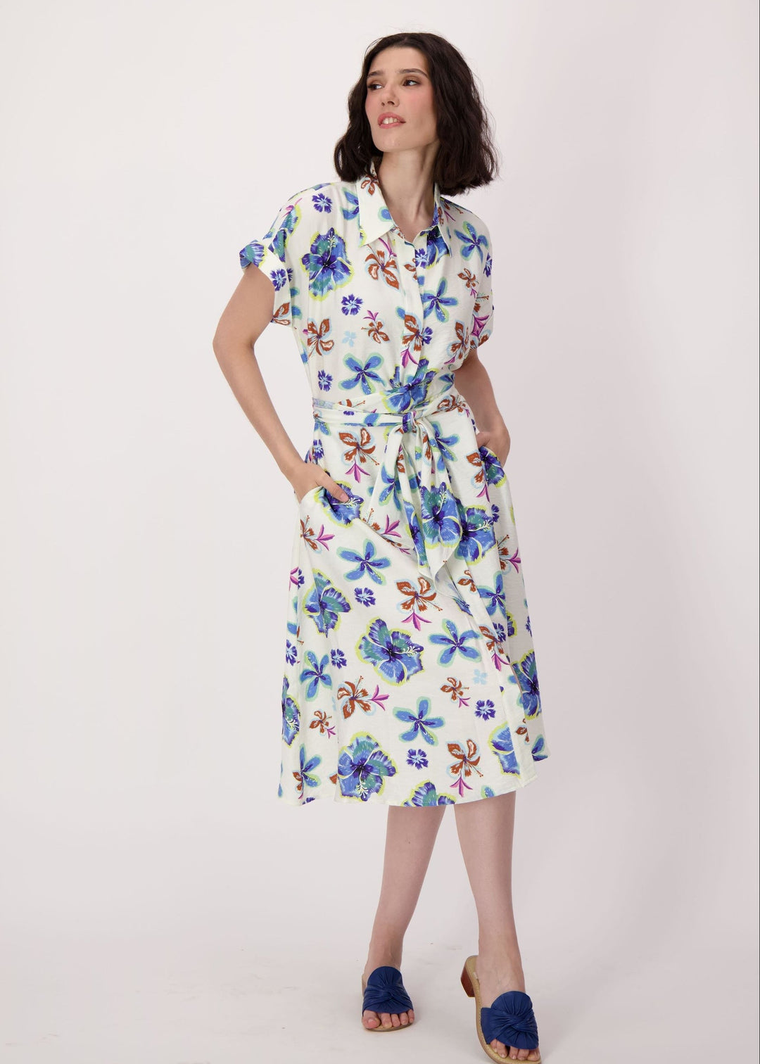 Spanner - Floral Bloom Tie Waist Dress