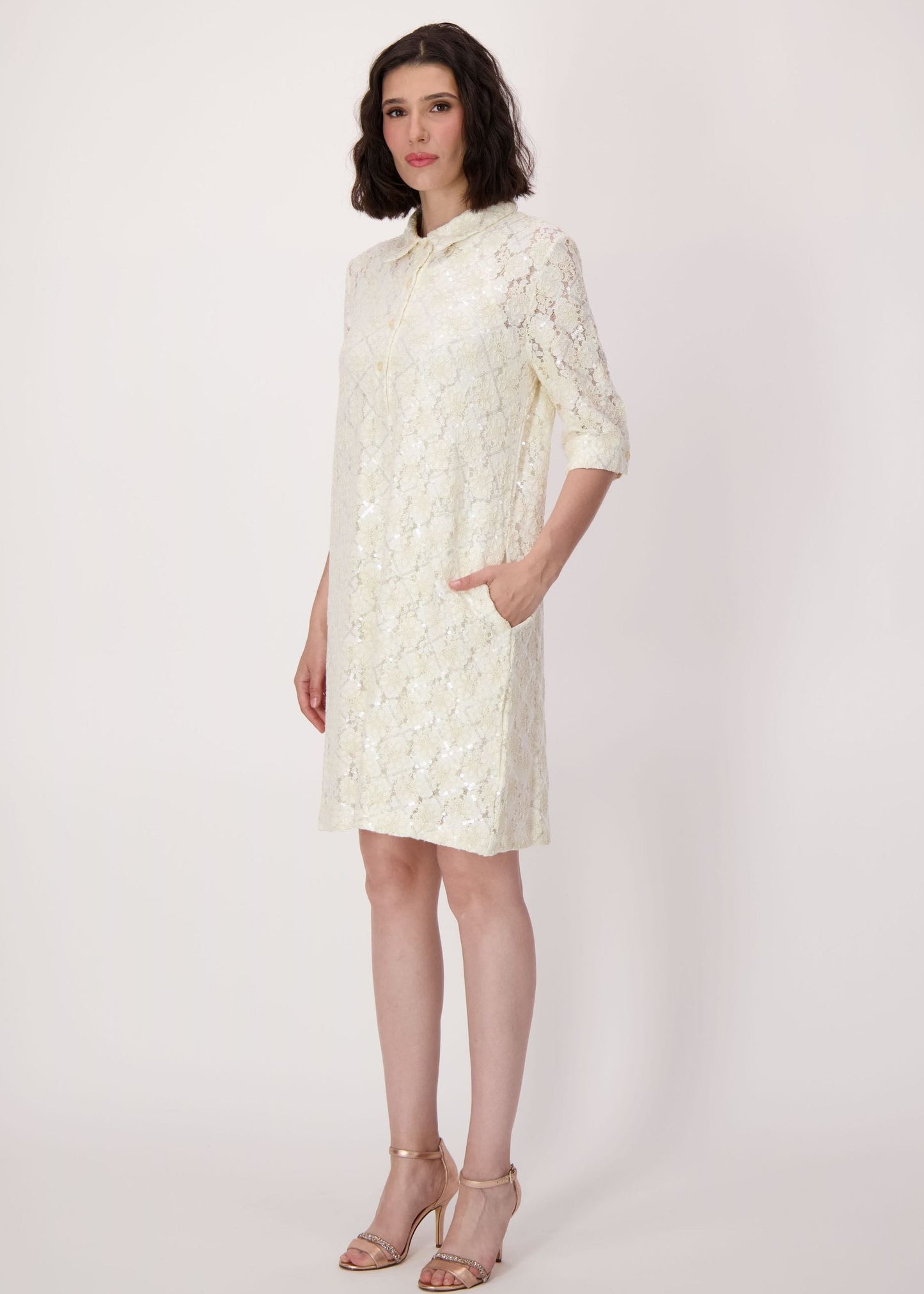 Spanner - Sequin Lace Tunic Dress With Slip - SALE