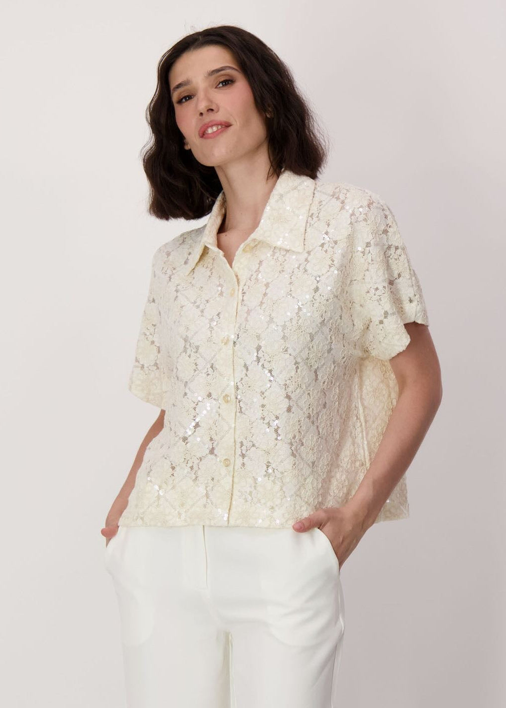 Spanner - Sequin Lace Blouse