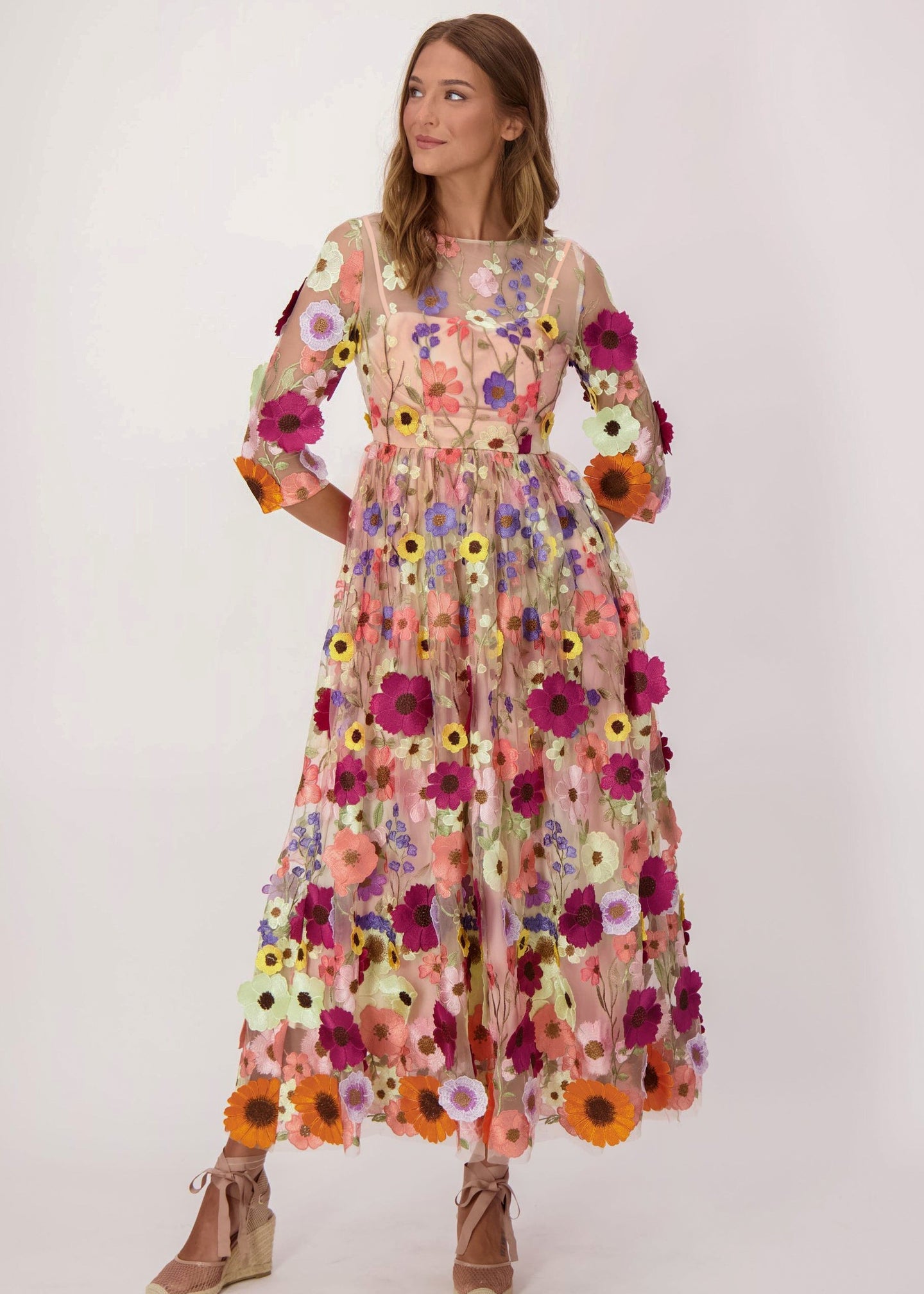 Spanner - Floral Applique Tulle Dress - SALE