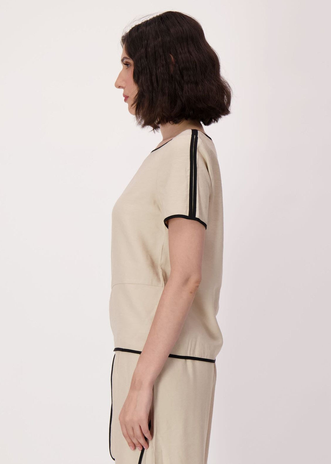 Spanner - Contrast Trim Side Tie Top - SALE