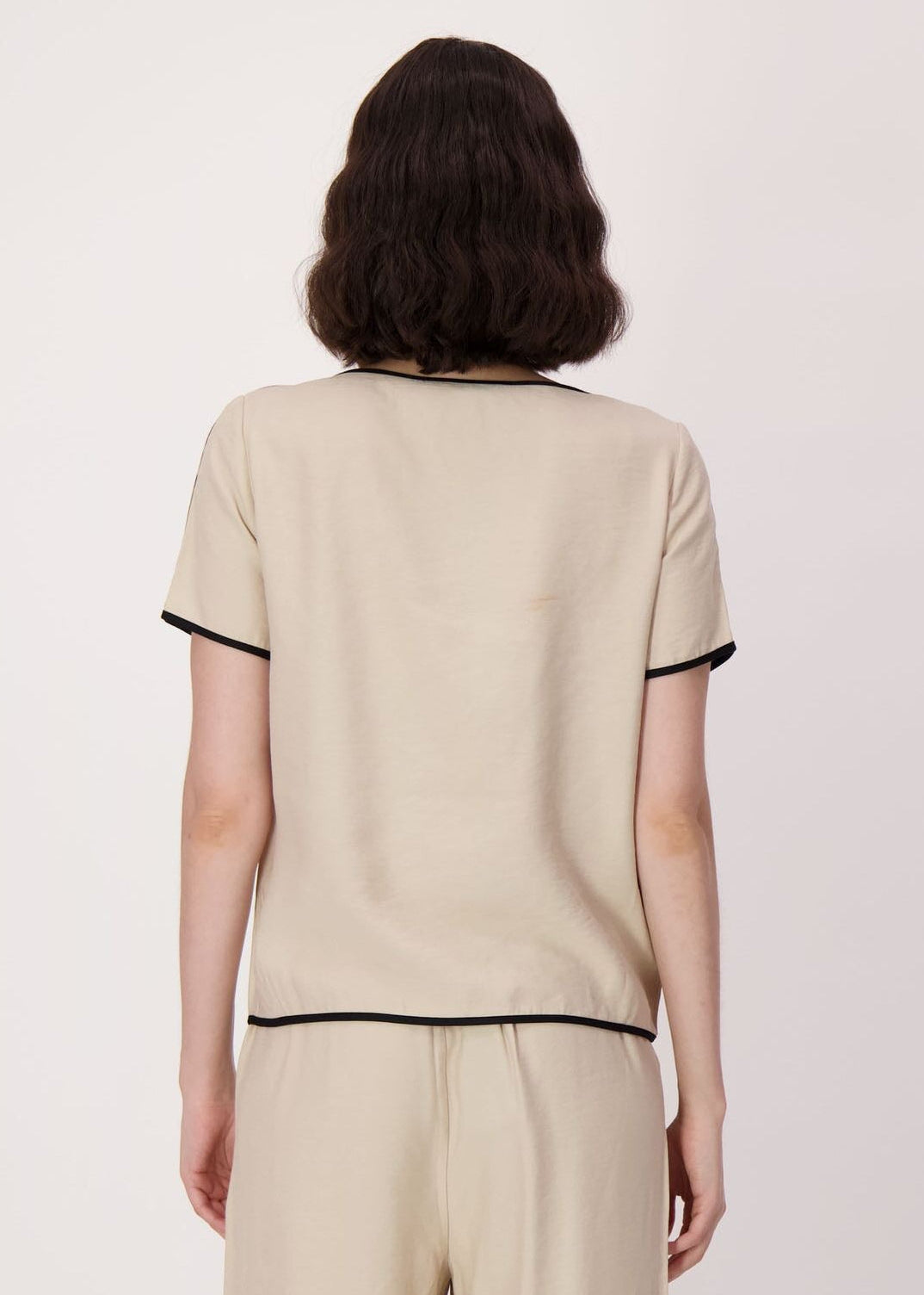 Spanner - Contrast Trim Side Tie Top - SALE