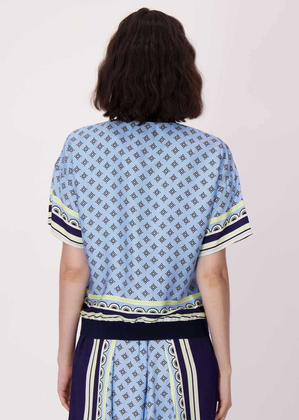 Spanner - Scarf Print Short Sleeve Bomber Jacket - SALE
