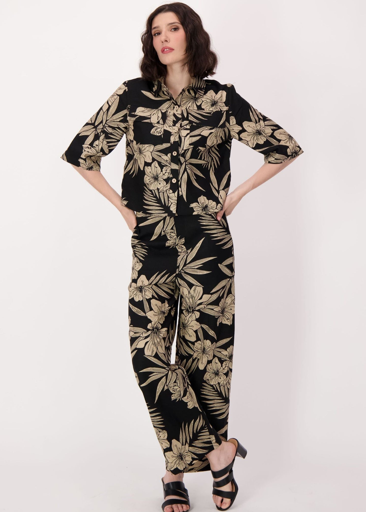 Spanner - Natural Floral Linen-Blend Pant - SALE