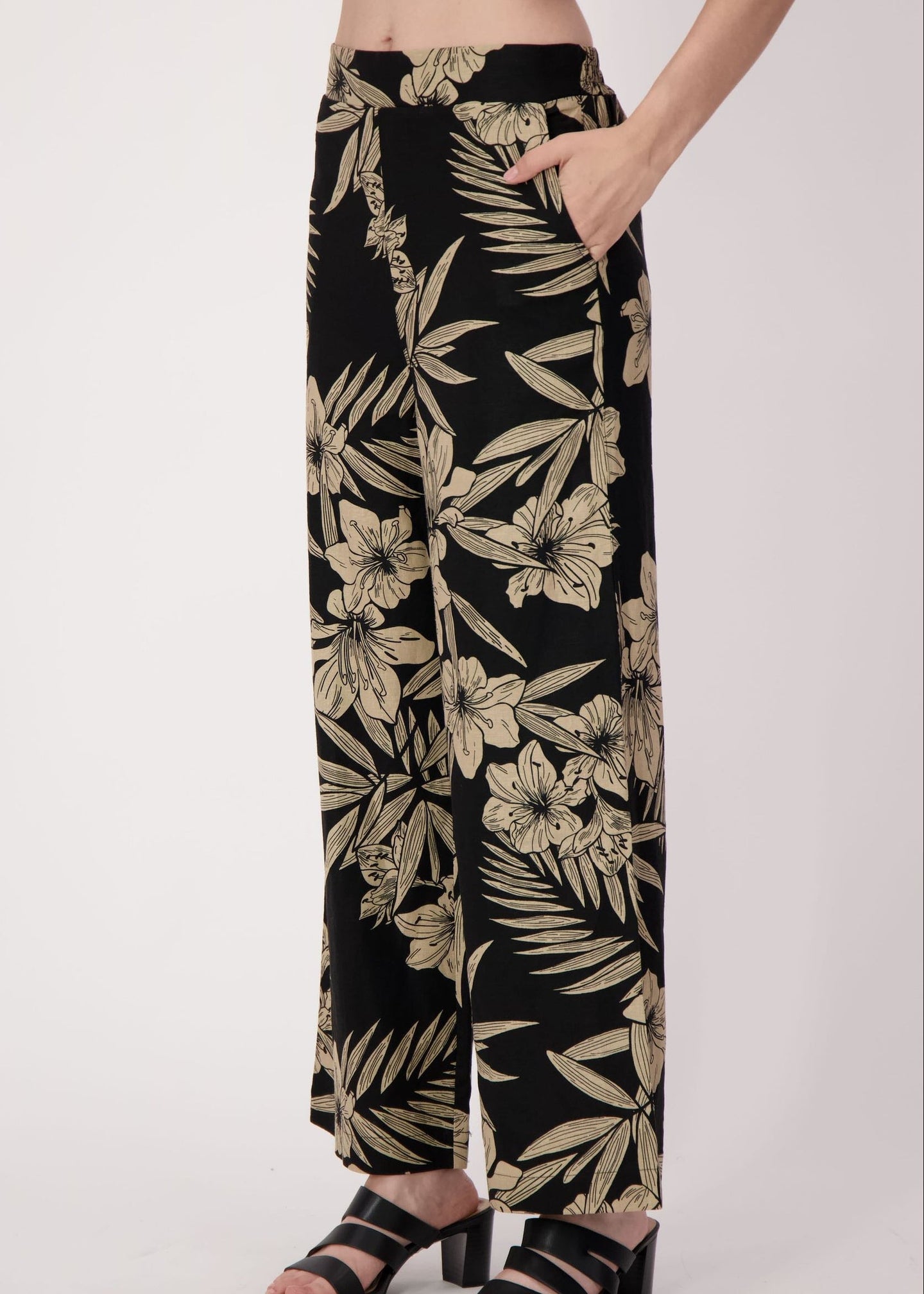 Spanner - Natural Floral Linen-Blend Pant - SALE