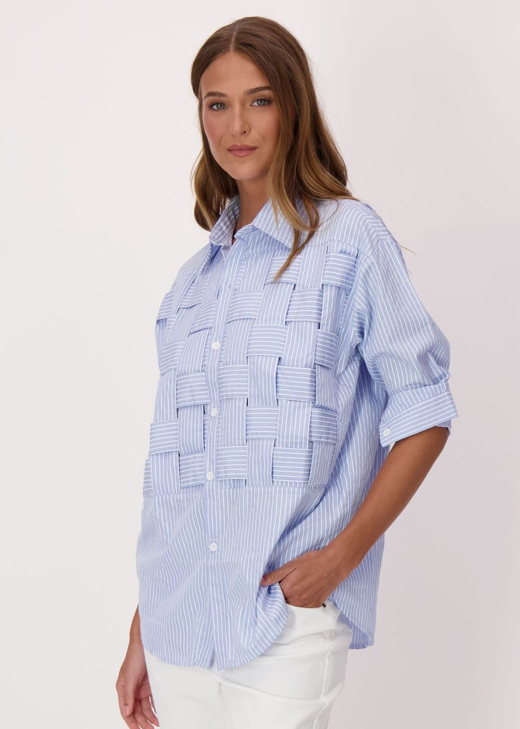 Spanner - Blue Basket Weave Shirt - SALE