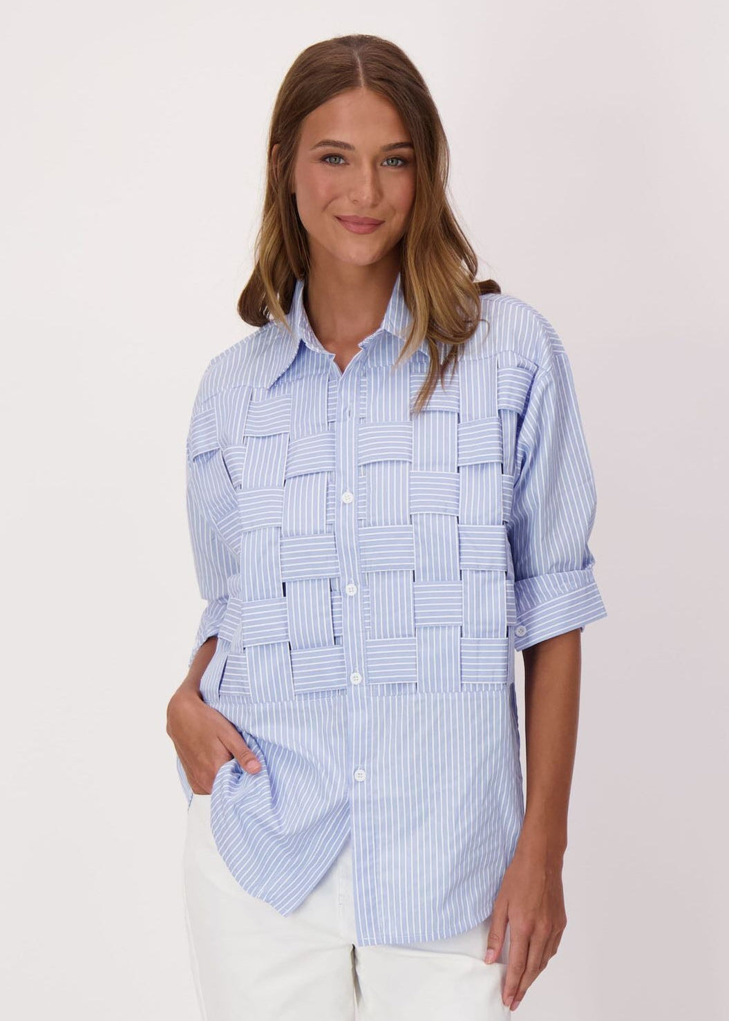 Spanner - Blue Basket Weave Shirt
