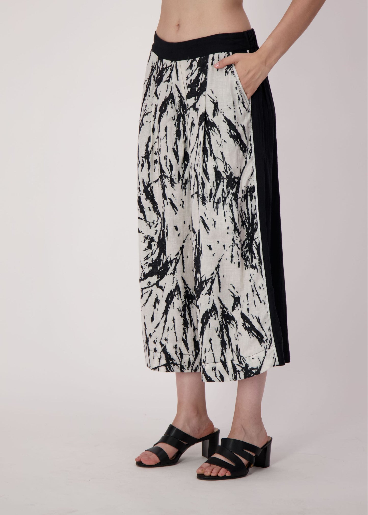 Spanner - Jacquard Cotton-Linen Pant With Solid Back Panel - SALE