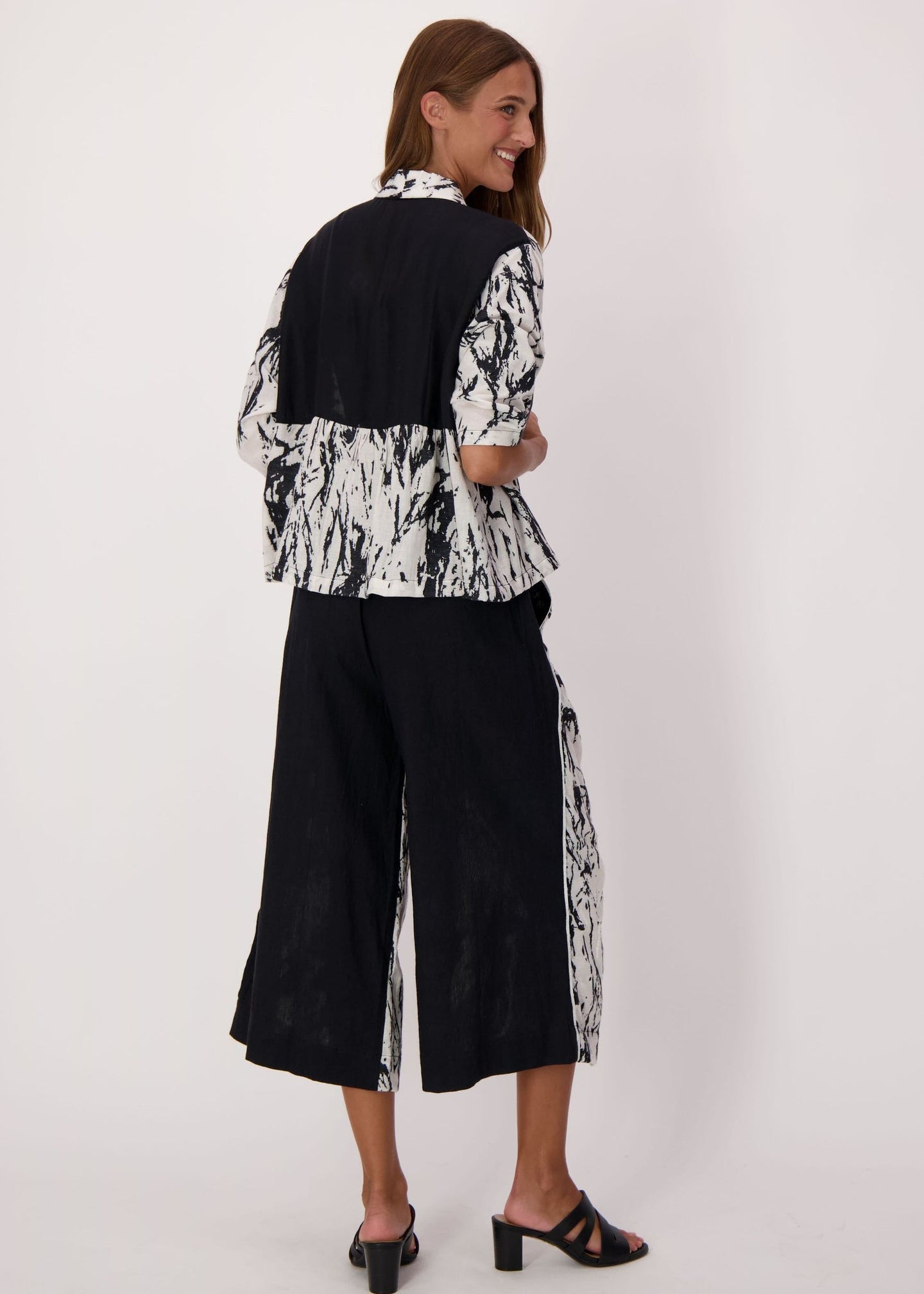 Spanner - Jacquard Cotton-Linen Pant With Solid Back Panel - SALE