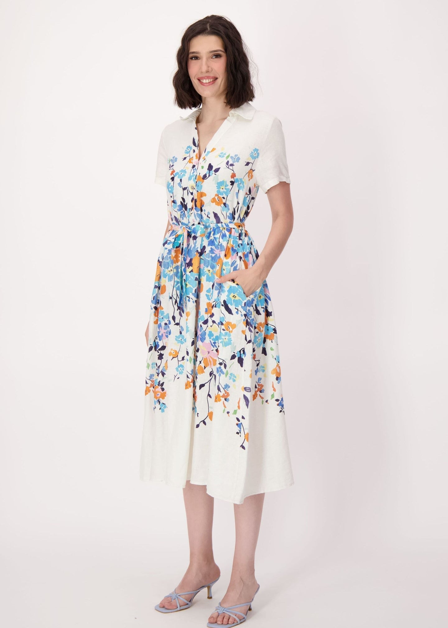 Spanner - Climbing Floral Linen-Blend Dress - SALE