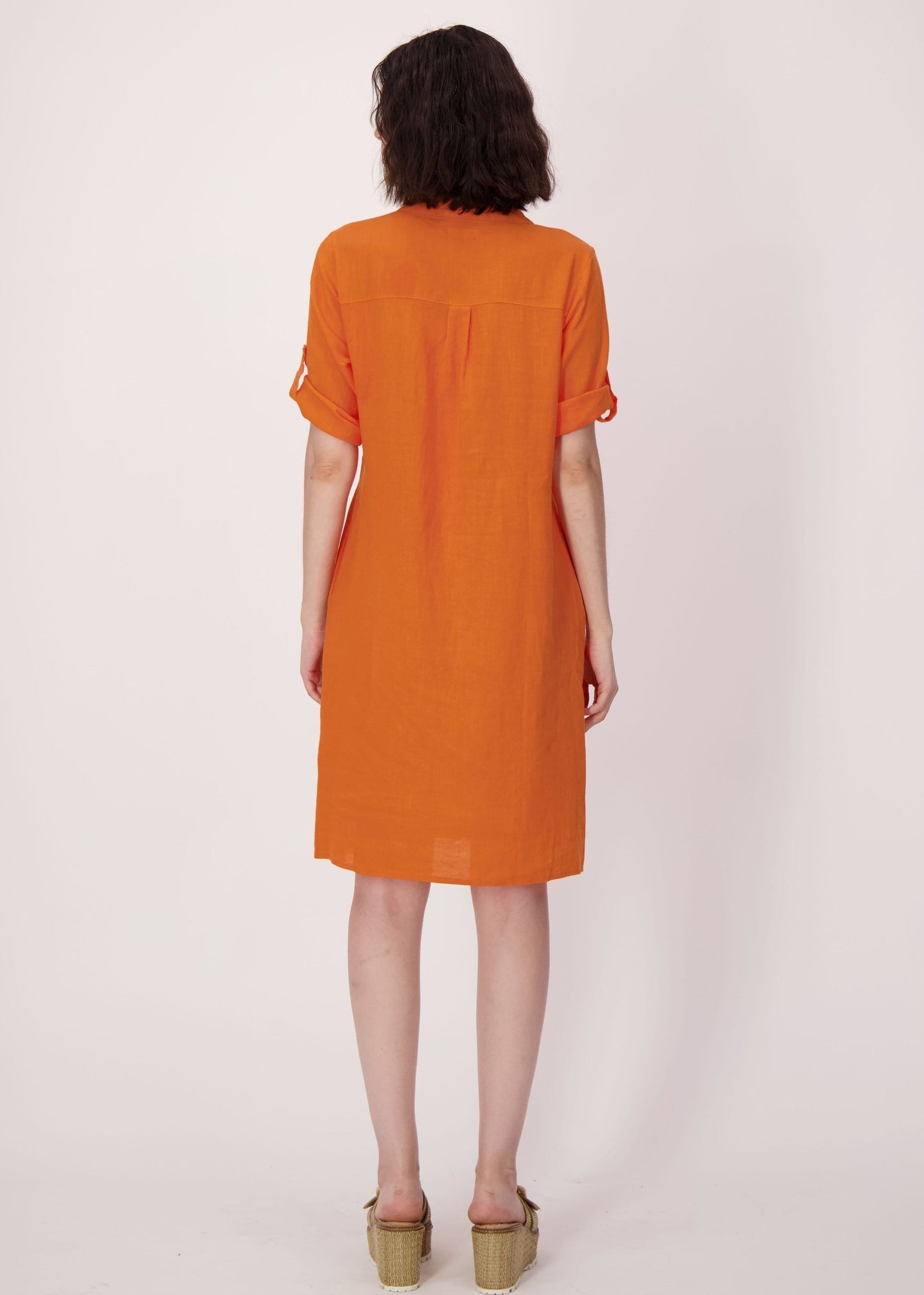 Spanner - Sparkle Sunflower Applique Linen-Blend Dress - SALE