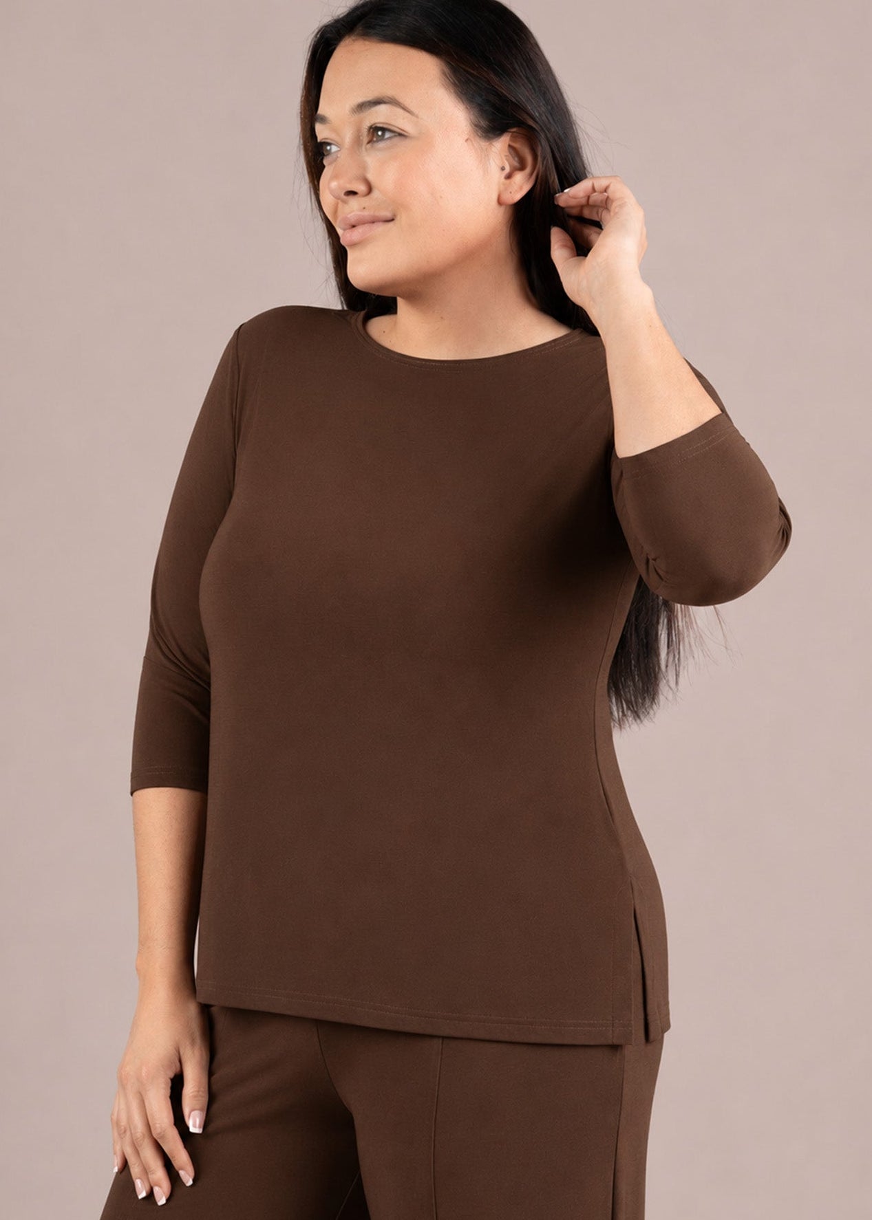 Sympli - Nu Ideal 3/4 Sleeve Top Short
