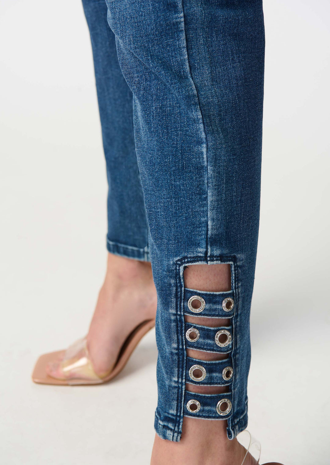 Joseph Ribkoff - Classic Slim Jeans with Embellished Hem