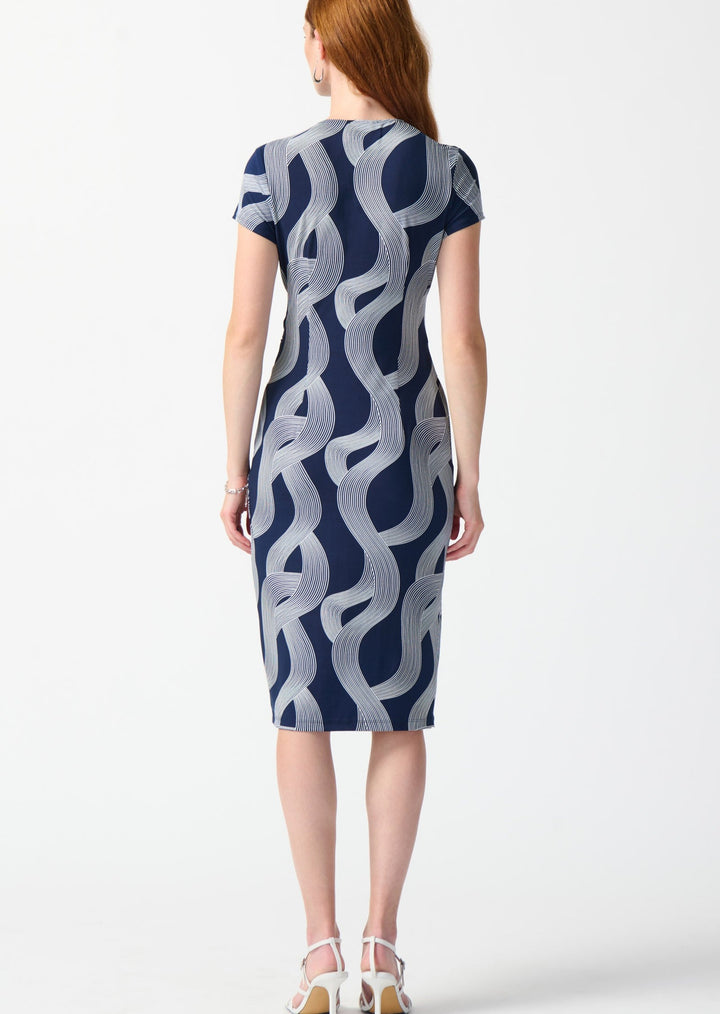Joseph Ribkoff - Abstract Print Wrap Dress