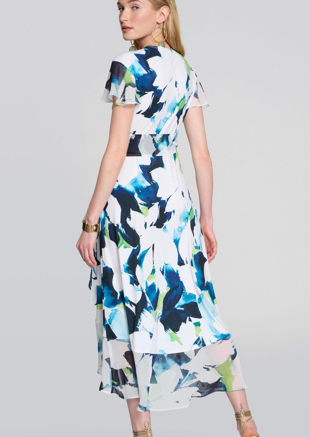 Joseph Ribkoff - Silky Chiffon Floral Wrap Dress