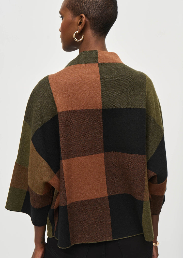Joseph Ribkoff - Plaid Jacquard Sweater Knit Top