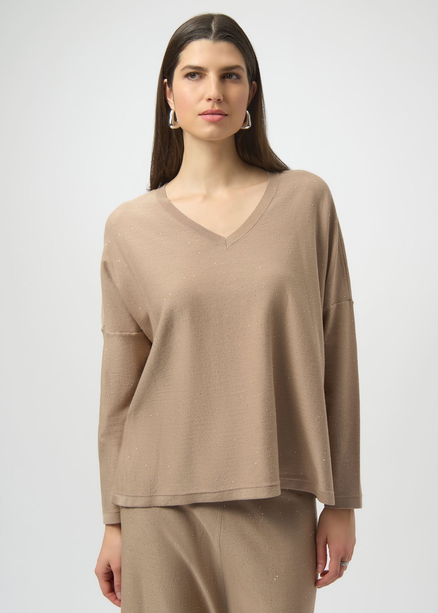 Joseph Ribkoff - Sequined Sweater Knit Boxy Top