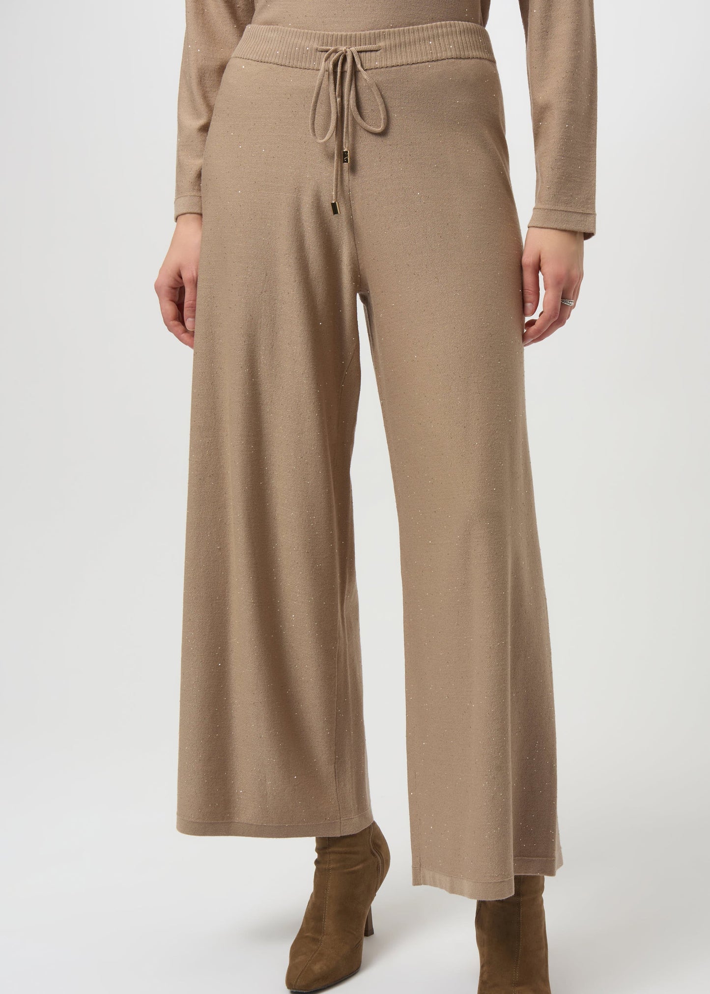 Joseph Ribkoff - Sequined Sweater Knit Culotte Pants