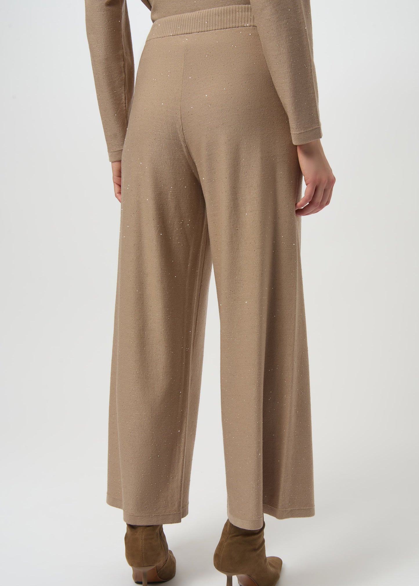 Joseph Ribkoff - Sequined Sweater Knit Culotte Pants