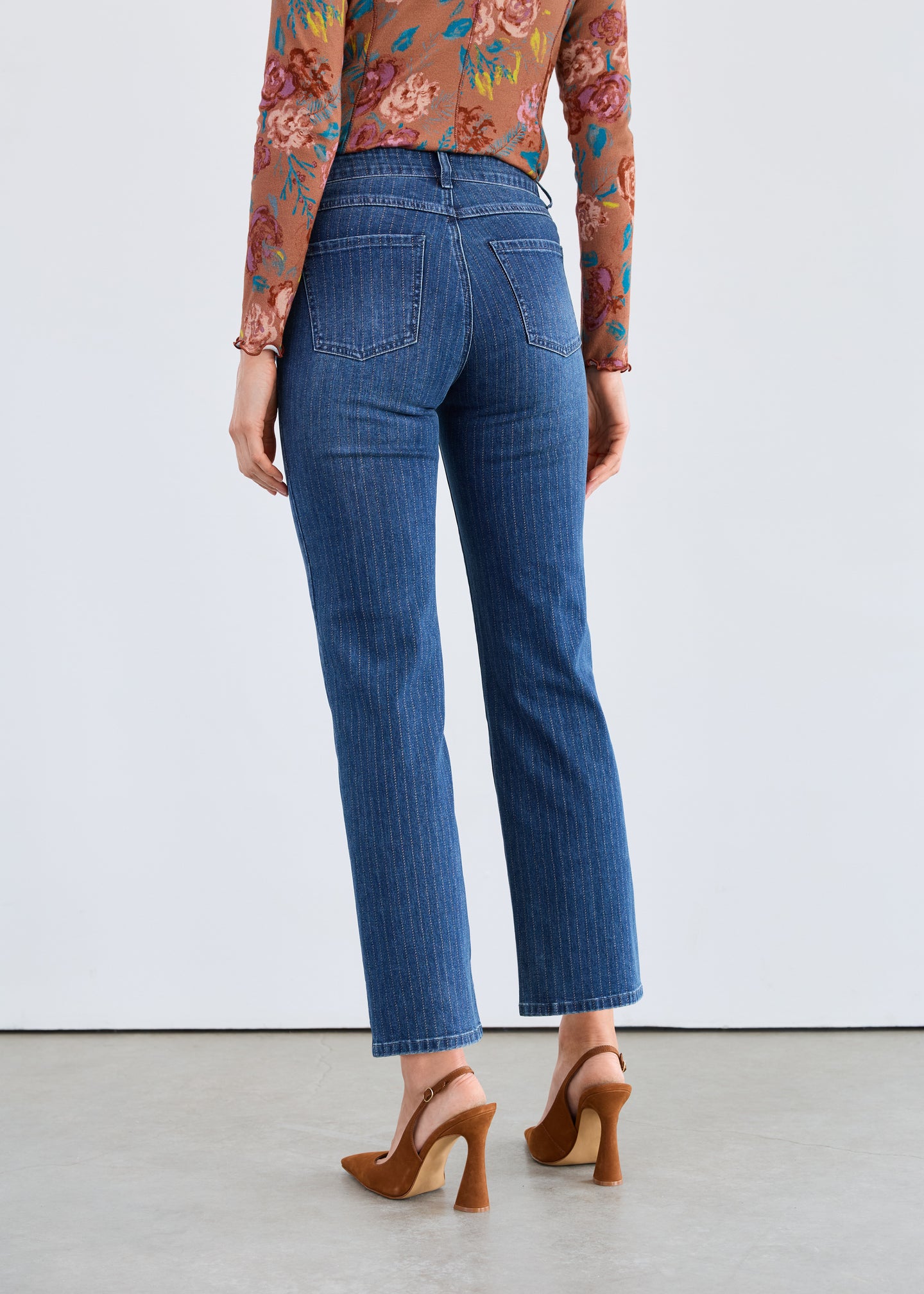 French Dressing Jeans - Olivia Pinstripe Straight Ankle Denim - SALE