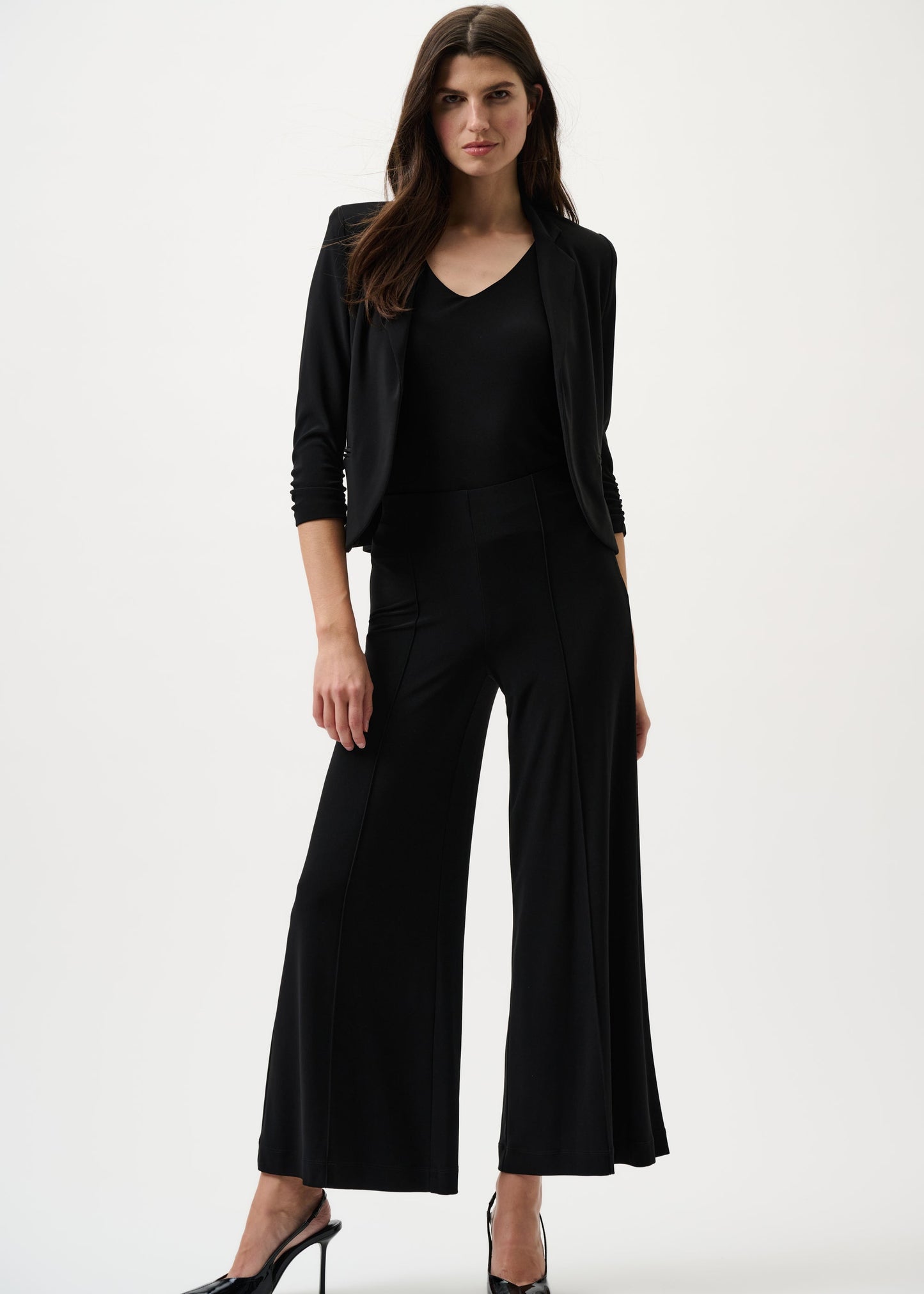 Joseph Ribkoff - Silky Knit Pull-On Wide-Leg Pants